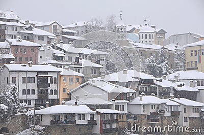 Residential Area in the Winter Editorial Stock Photo
