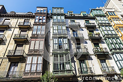 Residential building in Bilbao, Spain Stock Photo