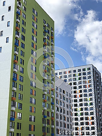 Residential Building Facade Geometrics Editorial Stock Photo