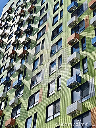 Residential Building Facade Geometrics Editorial Stock Photo