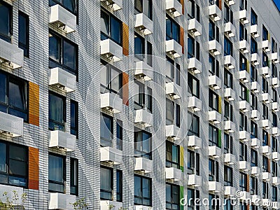 Residential Building Facade Geometrics Editorial Stock Photo