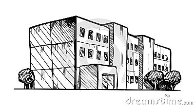 Residential building Vector Illustration
