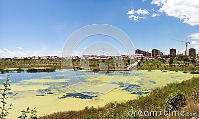 Residential construction in the Lake,China Stock Photo