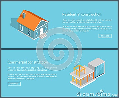 Residential Construction Set Vector Illustration Vector Illustration