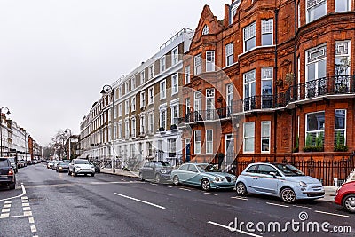 Residential house in Chelsea in winter Stock Photo