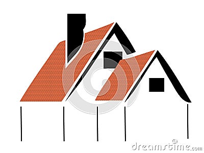 Residential Houses Vector Illustration