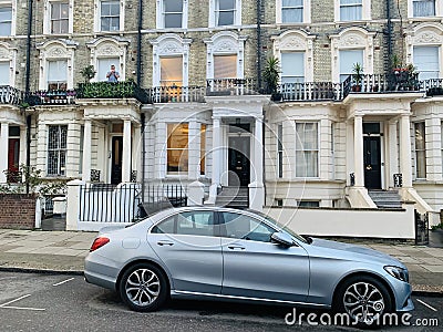 Residential houses in Maida Vale district in Westminster London England Editorial Stock Photo