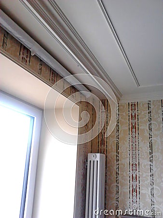 Residential Interior Details of Wooden Furniture Stock Photo