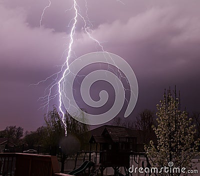 Residential Lightning Stock Photo