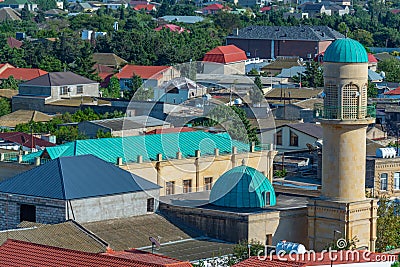 Residential neighborhood at Mardakan, Absheron peninsula in Azer Stock Photo