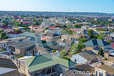 Residential neighborhood at Mardakan, Absheron peninsula in Azer Stock Photo