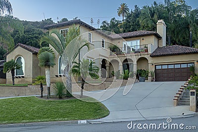 Residential neighborhood in Monrovia California Stock Photo