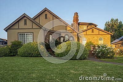 Residential neighborhood in Monrovia California Stock Photo