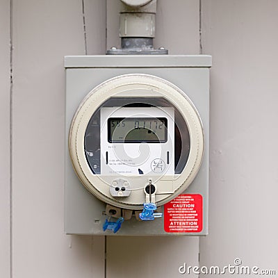 Residential smart grid digital power supply meter Stock Photo