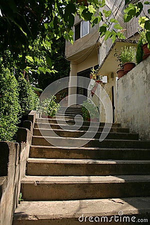Residential Stairway Stock Photo