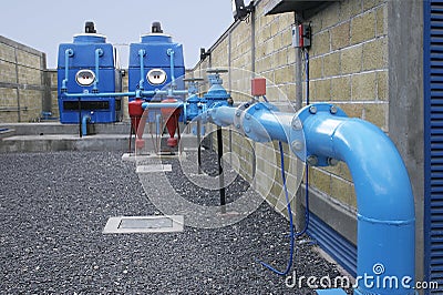 Residential water treatment Stock Photo