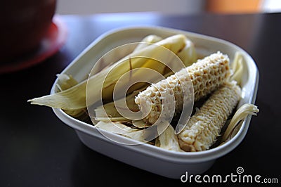 Residue of sweet corn Stock Photo