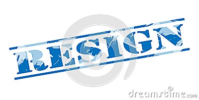 Resign blue stamp Stock Photo