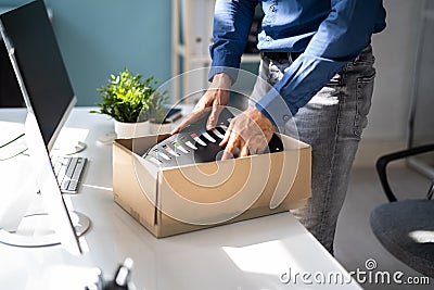 Resign From Job Or Fired Employee Moving Out Stock Photo