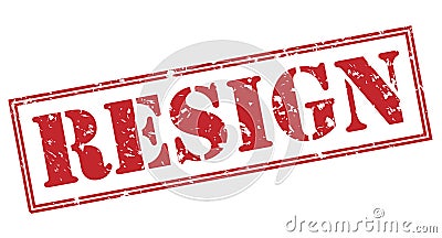 Resign red stamp Stock Photo