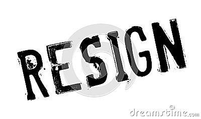 Resign rubber stamp Vector Illustration