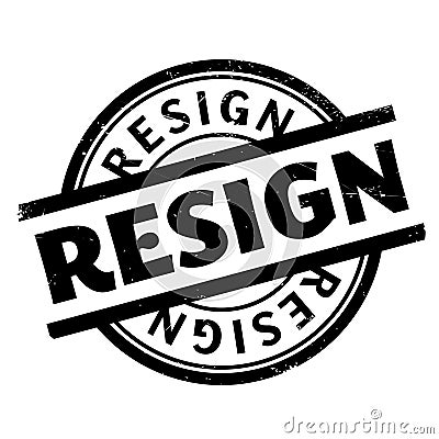 Resign rubber stamp Vector Illustration