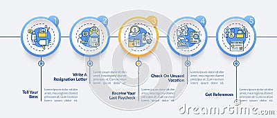 Resignation checklist vector infographic template Vector Illustration