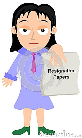 Resignation papers Stock Photo