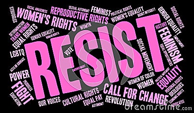 Resist Word Cloud Stock Photo