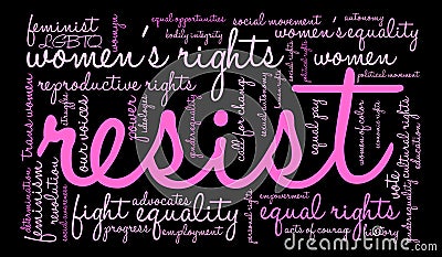 Resist Word Cloud Stock Photo