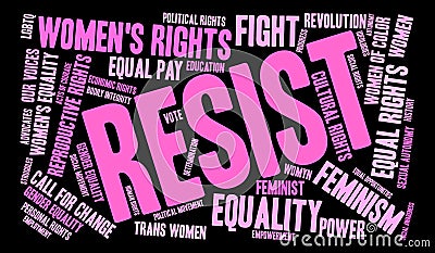 Resist Word Cloud Stock Photo