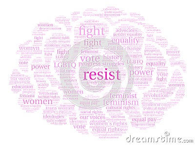 Resist Word Cloud Vector Illustration