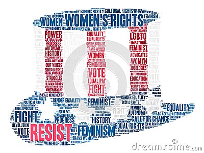 Resist Word Cloud Vector Illustration