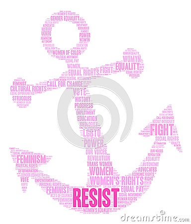 Resist Word Cloud Stock Photo