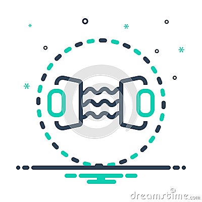 Mix icon for Resistance, high and voltage Vector Illustration