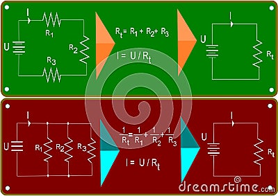 Resistive circuits. Stock Photo