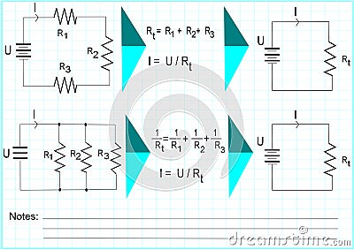 Resistive circuits. Stock Photo