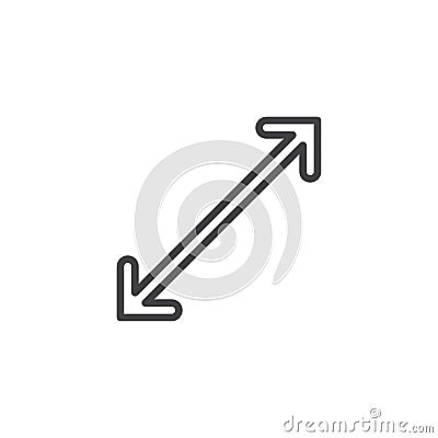 Resize arrow line icon Vector Illustration