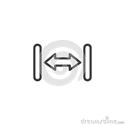 Resize arrow outline icon Vector Illustration