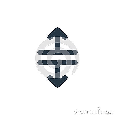 resize icon vector from arrows concept. Thin line illustration of resize editable stroke. resize linear sign for use on web and Vector Illustration