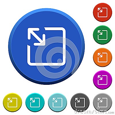 Resize object beveled buttons Stock Photo