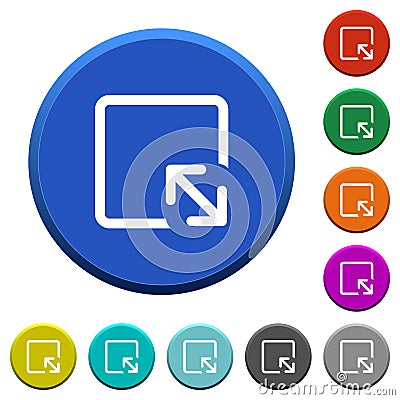 Resize object beveled buttons Stock Photo
