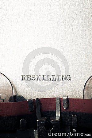 Reskilling concept view Stock Photo