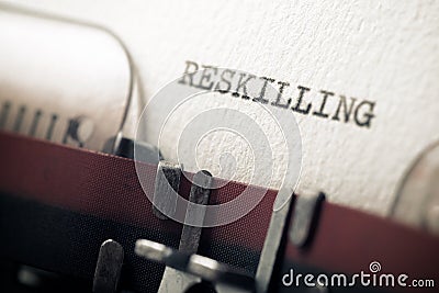 Reskilling concept view Stock Photo