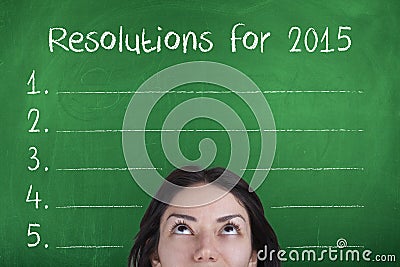 Resolutions Goals for New Year 2015 Stock Photo