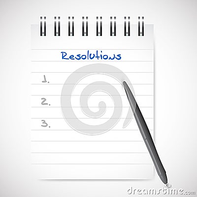 Resolutions list illustration design Cartoon Illustration