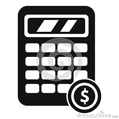 Resolve calculator icon simple vector. Finance monitor project Vector Illustration
