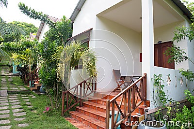 Resort bungalows on Phu quoc island in Vietnam Stock Photo