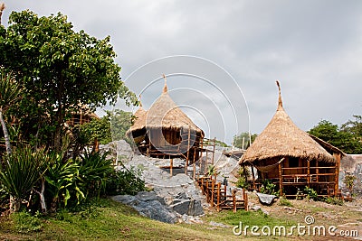 Resort hut in thailand. Stock Photo