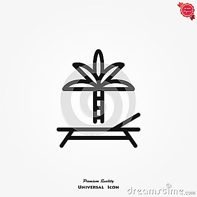 Resort icon vector Stock Photo